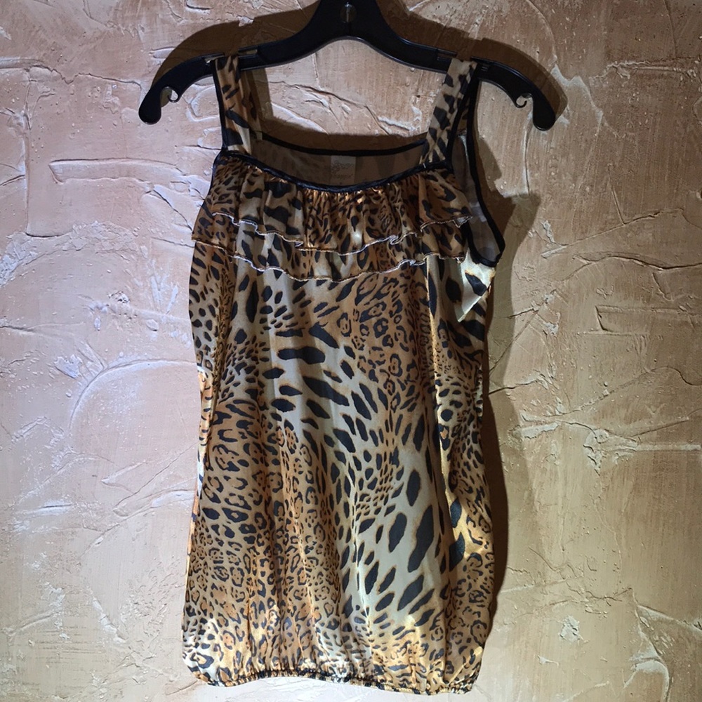 Happie 2 Animal Print Tank Top Camisole Small